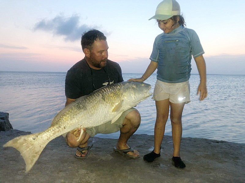 Father and Daughter with Fish