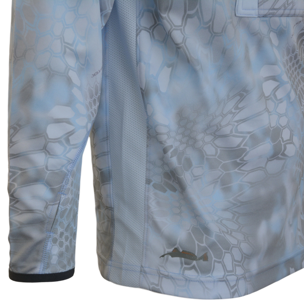 Kryptek power lake hoodie with dagon fish logo and mesh