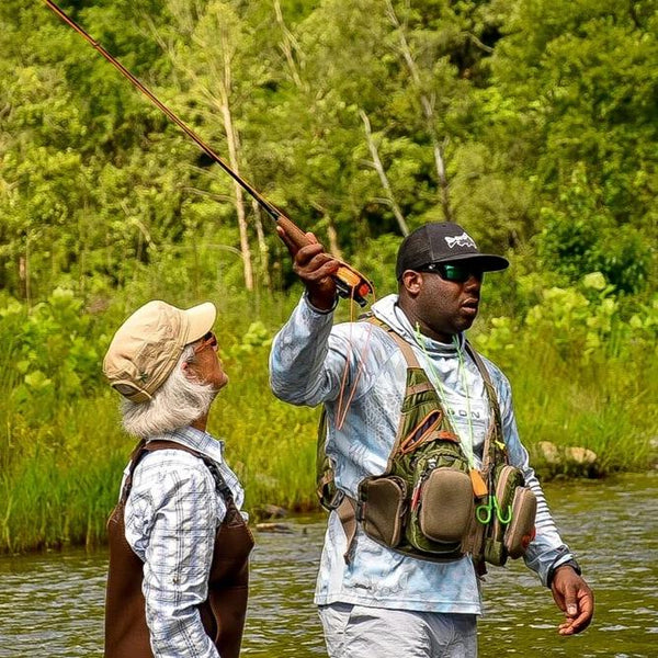 anglers in dagon apparel on fishing