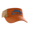 Dagon Embroidered Mesh Back Visor orange and tan