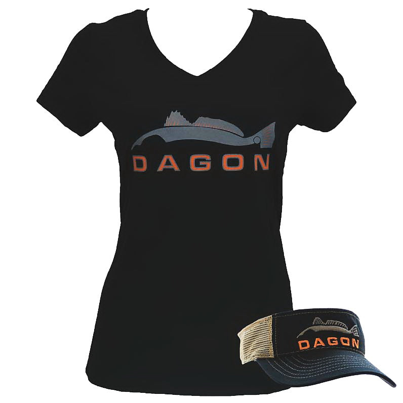 Women's Visor and TShirt Dagon Logo Bundle