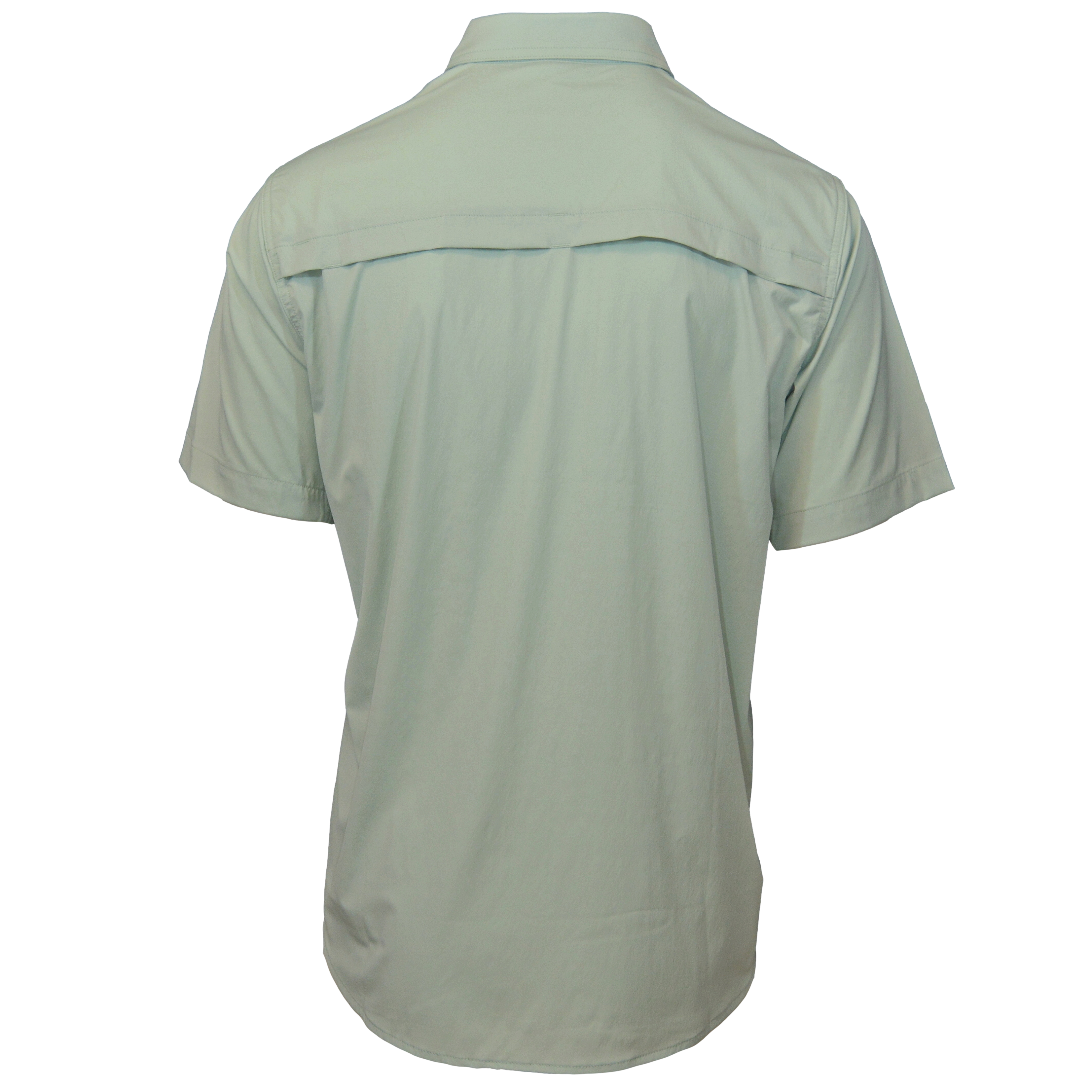 Green short sleeve shirt back