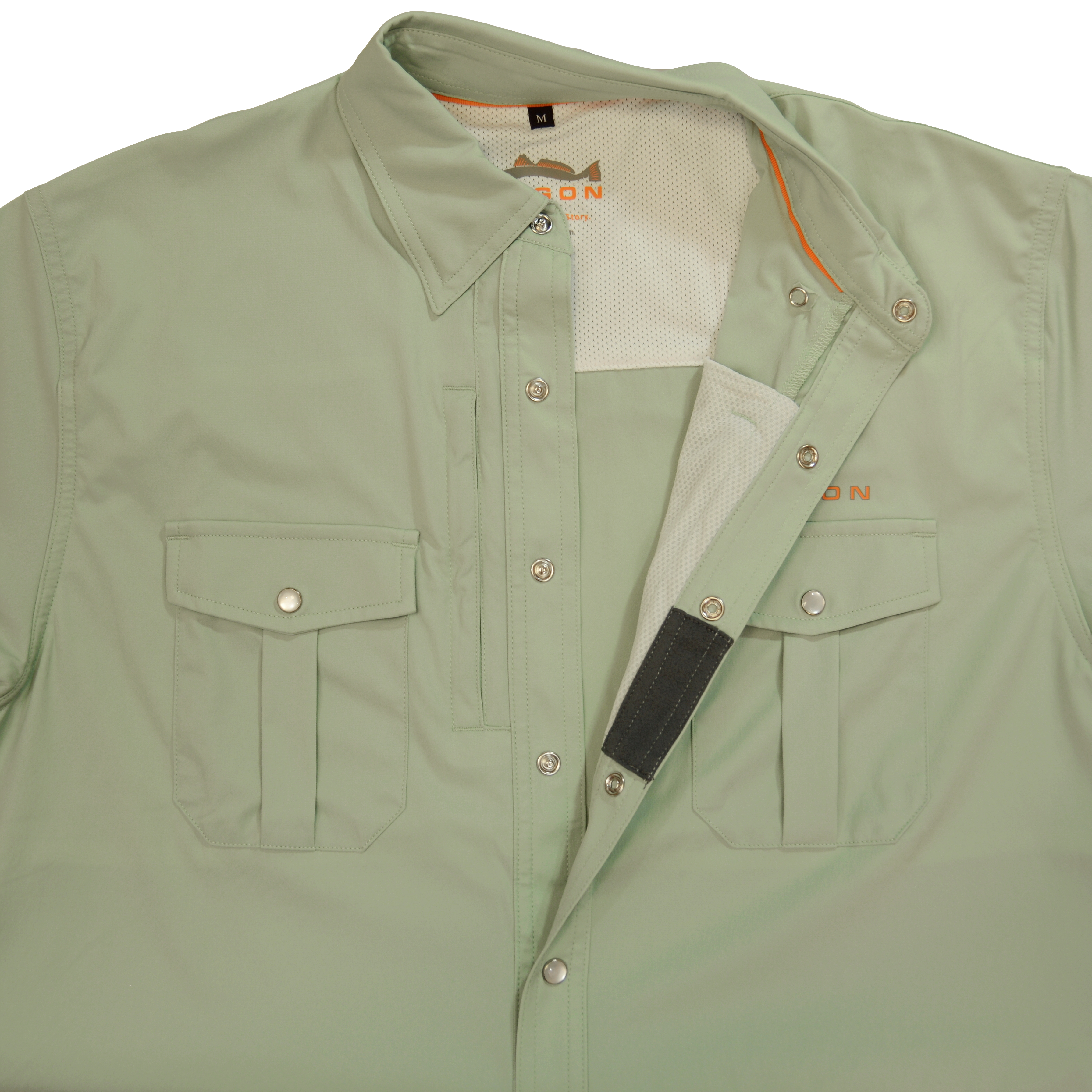 Dagon Green short sleeve shirt inner view