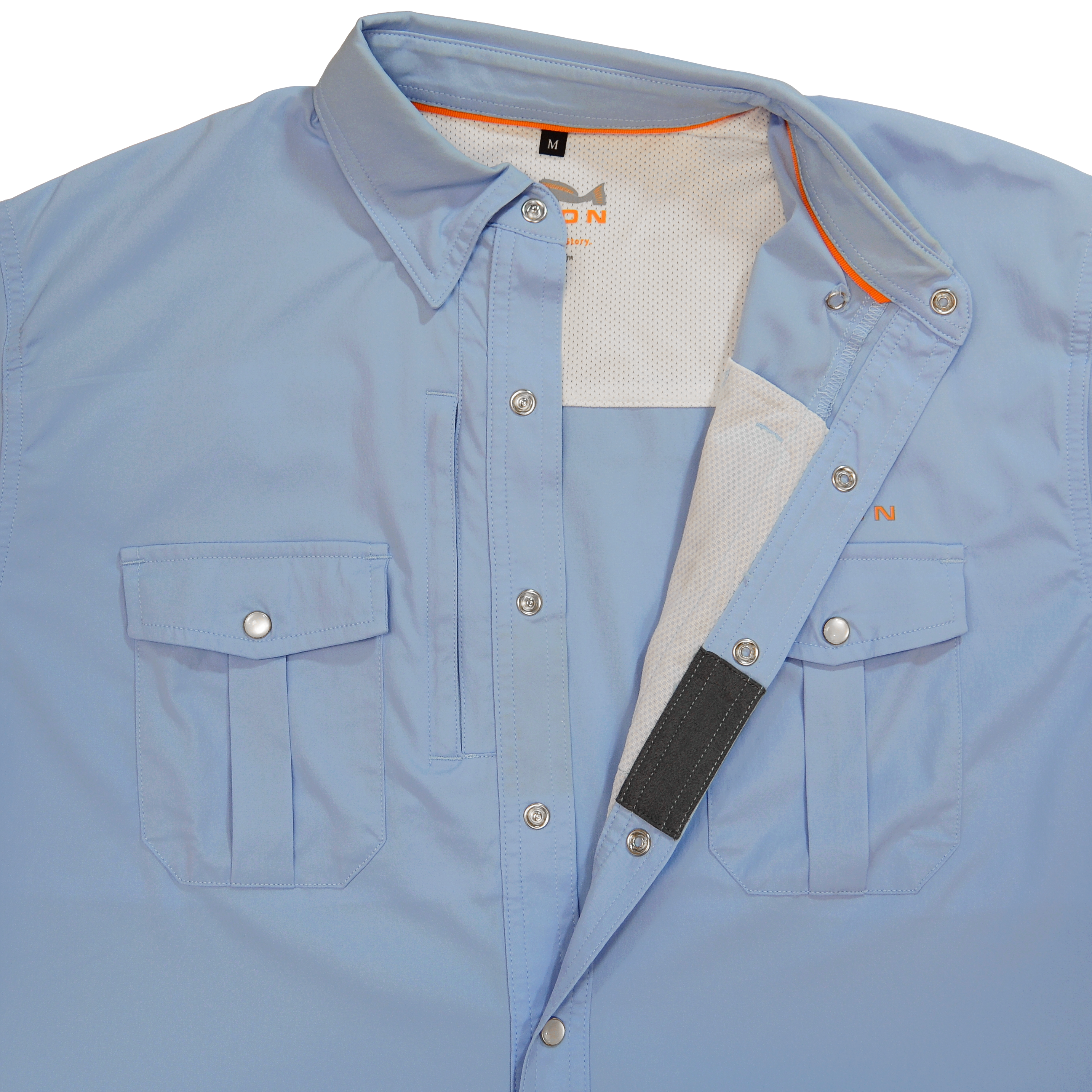 ocean blue shirt buttons and inner view