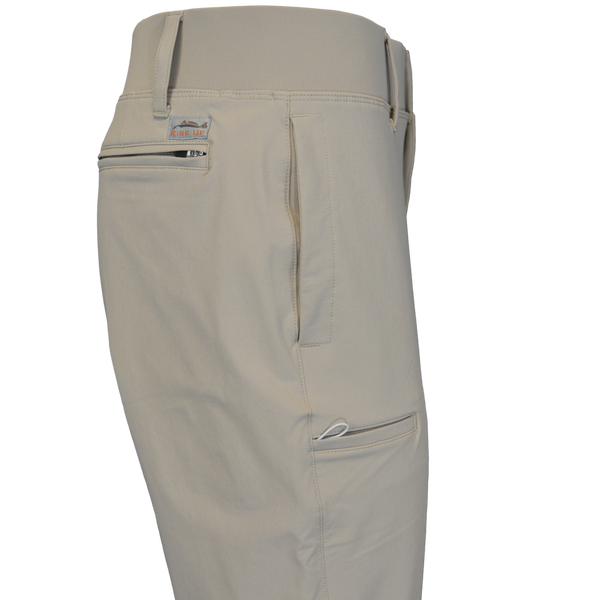 Pants with zipper and front pockets