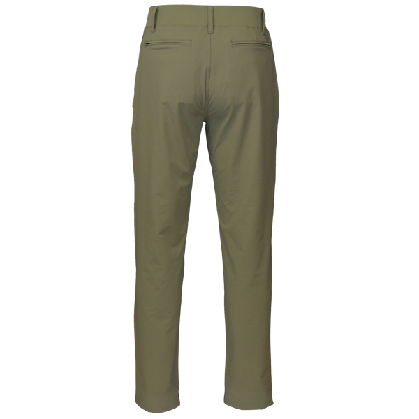 green fishing pants rear view