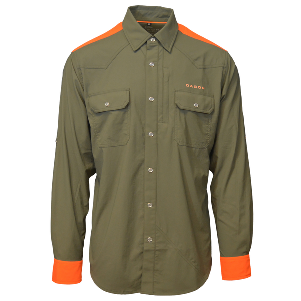 Hunter Green Long Sleeve Shirt - Green Upland Hunting Shirt XL Hunter Green Long Sleeve Shirt - Green Upland Hunting Shirt XL