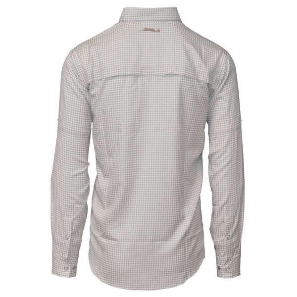 light gray gingham anomaly shirt back side