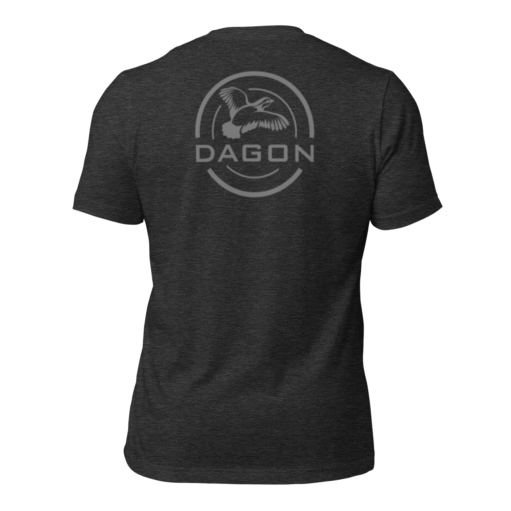 Dark gray scope logo forest t-shirt back view