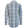 Blue madras shirt back view