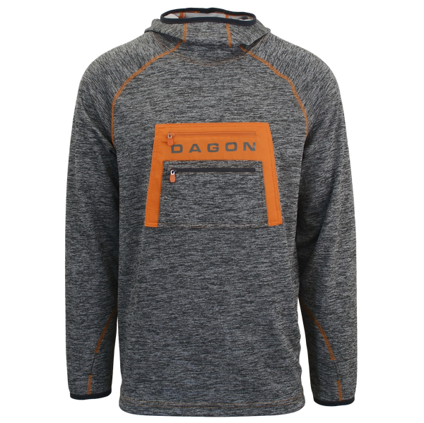 Dagon pebble hoodie front zipper pocket