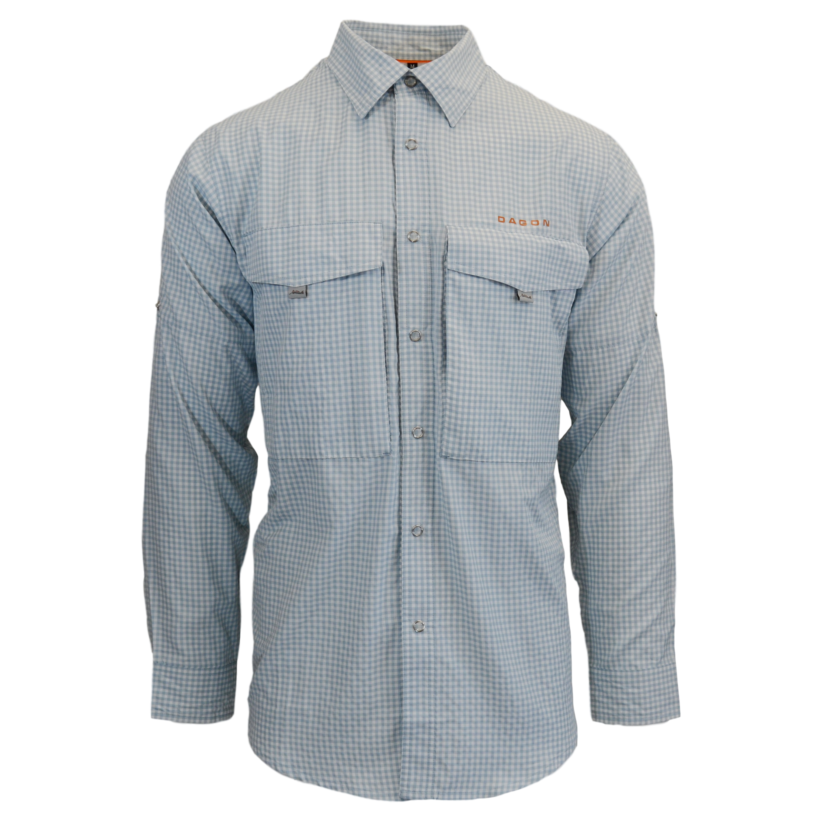 light blue gingham long sleeve shirt
