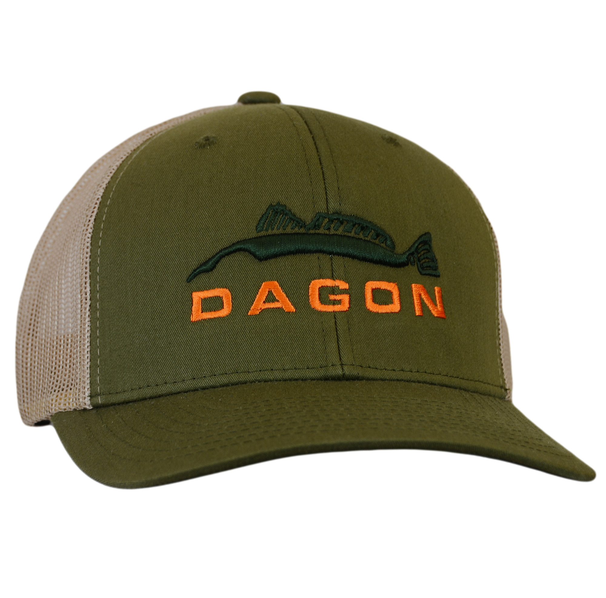 Embroidered Trucker Hat Olive