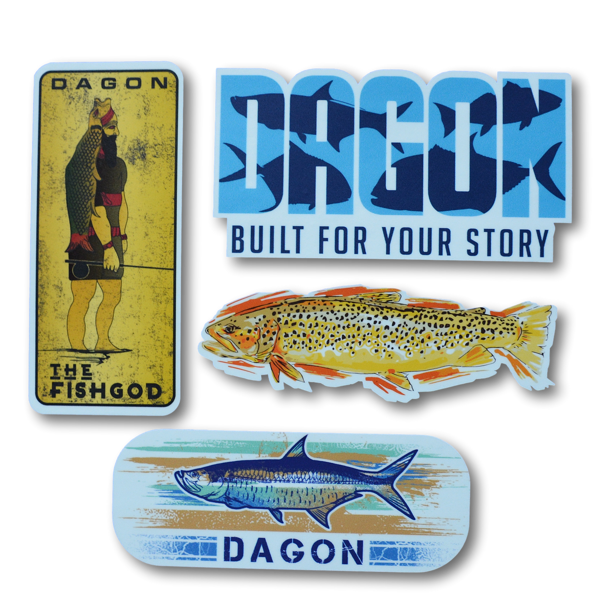 Fishing Stickers Pack - Dagon Fishing Apparel Stickers