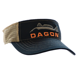 Dagon Embroidered Mesh Back Visor black and tan