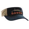 Dagon Embroidered Mesh Back Visor black and tan